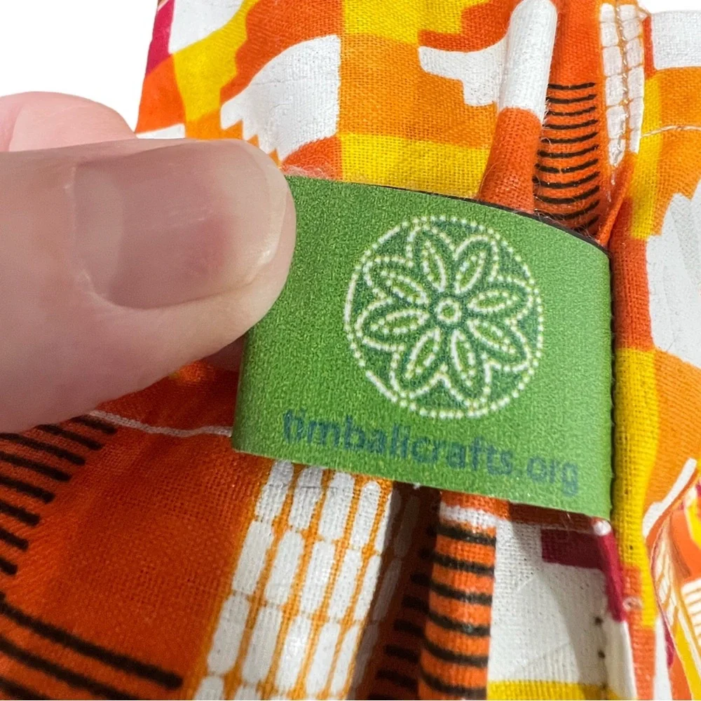 NWOT TIMBALI CRAFTS African Geometric Print Lucy Cloth Hobo Sling Bag